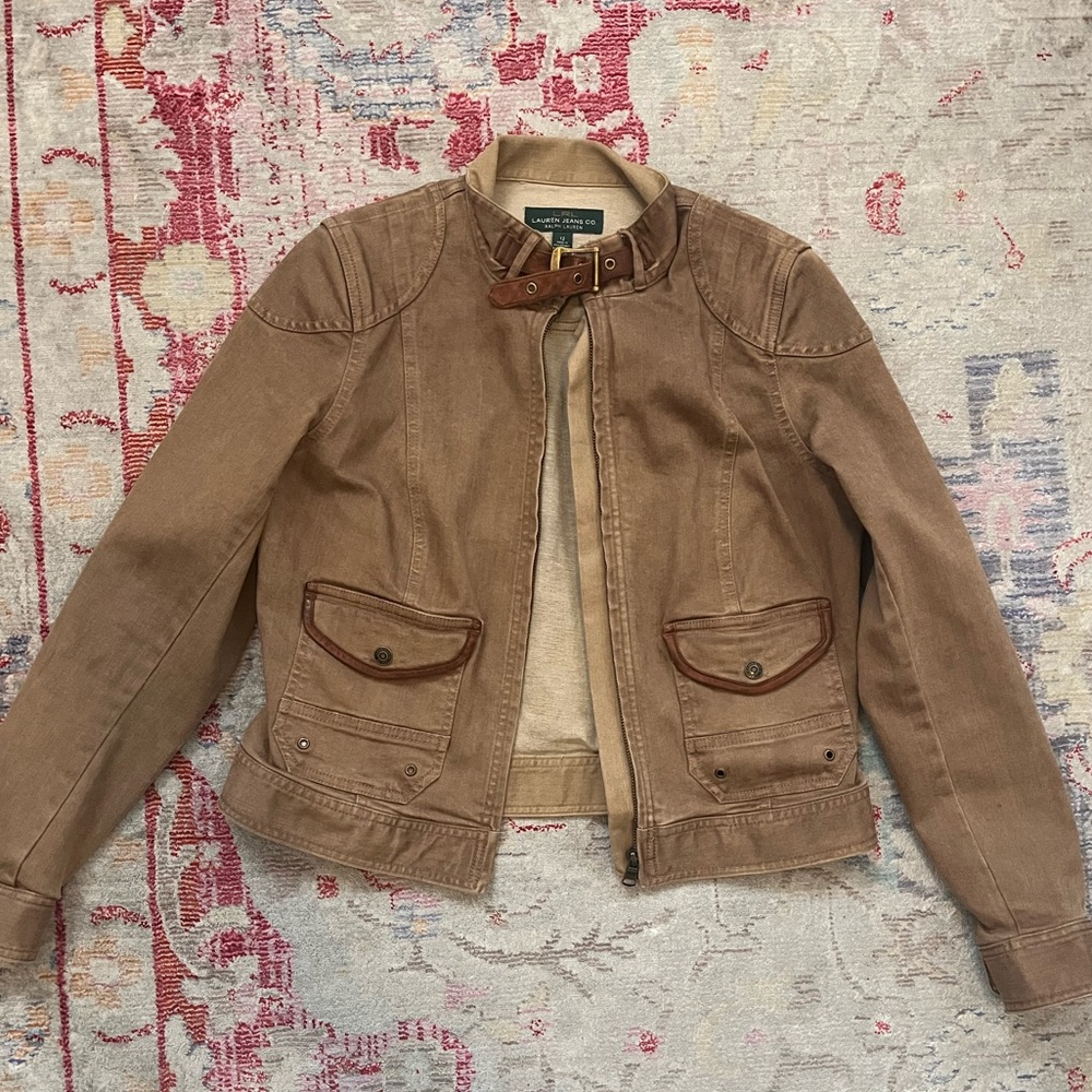 Lauren Ralph Lauren aviator style cotton jacket